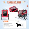 Dog Bike Trailer Foldable Pet Cart with 3 Entrances for Travel